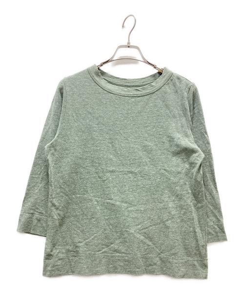 45R（フォーティファイブ・アール）45R (フォーティファイブ・アール) 7分袖カットソー グリーン サイズ:Lの古着・服飾アイテム