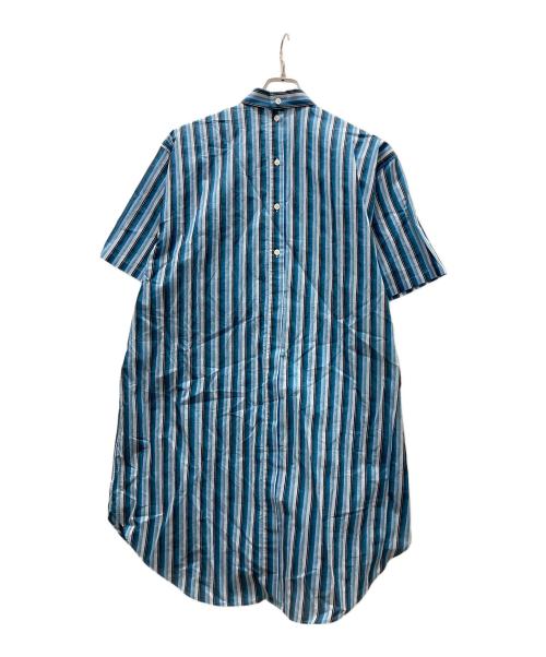 Acne studios（アクネ ストゥディオス）ACNE STUDIOS (アクネ ストゥディオス) ストライプシャツワンピース ブルー サイズ:34の古着・服飾アイテム