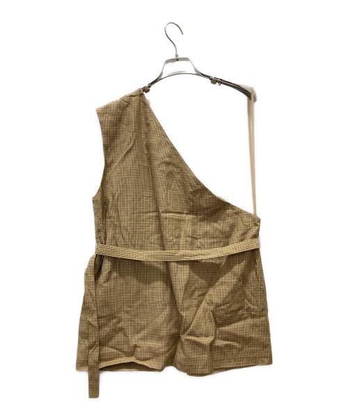 6(ROKU) BEAUTY&YOUTH（ロク ビューティーアンドユース）6(ROKU) BEAUTY&YOUTH (ロク ビューティーアンドユース) ワンショルダーベスト ブラウン サイズ:36の古着・服飾アイテム