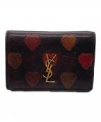 Saint Laurent Parisサンローランパリ）の古着「ハート柄 オリガミ タイニー ウォレット」｜ブラウン