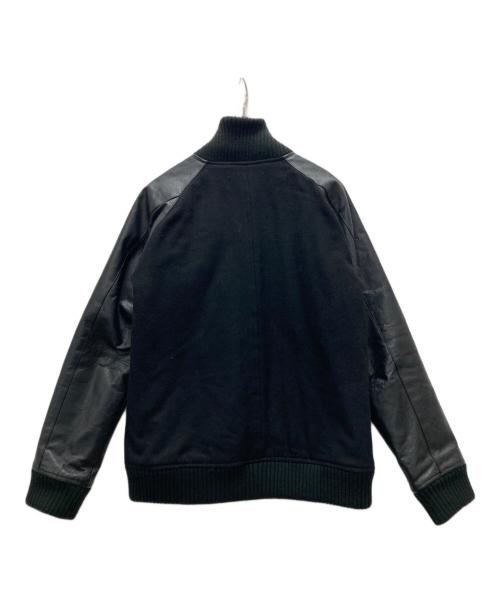 HOUSE OF BLUES（ハウスオブブルース）HOUSE OF BLUES (ハウスオブブルース) レザー袖スタジャン ブラック サイズ:XLの古着・服飾アイテム