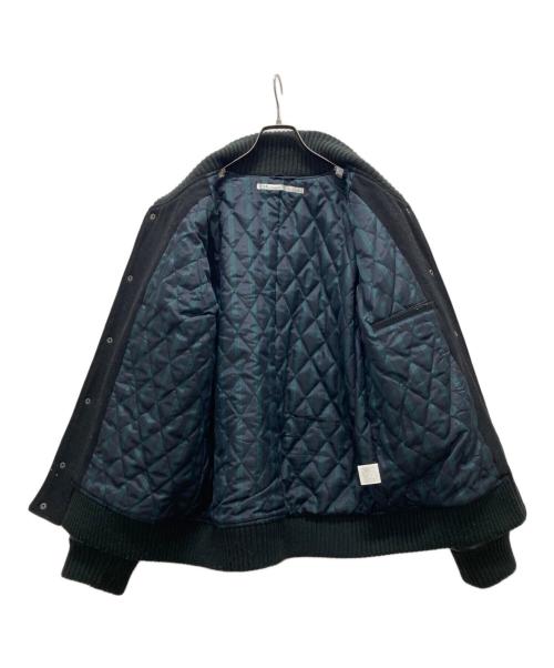 HOUSE OF BLUES（ハウスオブブルース）HOUSE OF BLUES (ハウスオブブルース) レザー袖スタジャン ブラック サイズ:XLの古着・服飾アイテム