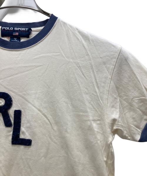 POLO SPORT（ポロスポーツ）POLO SPORT (ポロスポーツ) トリムTシャツ ホワイト サイズ:Mの古着・服飾アイテム
