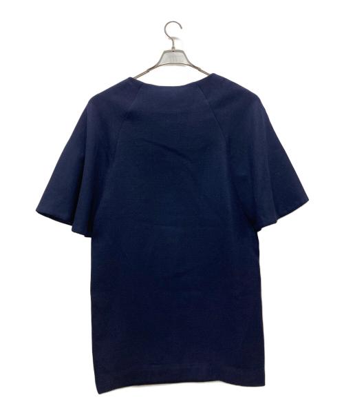 mina perhonen（ミナ ペルホネン）mina perhonen (ミナ ペルホネン) フレアスリーブワンピース ネイビー サイズ:38の古着・服飾アイテム
