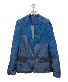 Acne studios（アクネ ストゥディオス）の古着「パッチワークテーラードジャケット」｜インディゴ