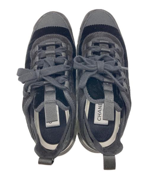 CHANEL（シャネル）CHANEL (シャネル) ココマークスエードスニーカ- ブラック サイズ:38の古着・服飾アイテム