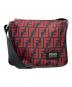 FENDI（フェンディ）の古着「ズッカ柄ナイロン ショルダーバッグ」｜レッド×ブラック