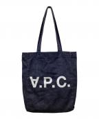 A.P.C.アーペーセー）の古着「デニムロゴトートバッグ」｜ネイビー