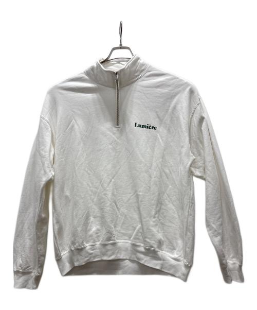 BEAUTY&YOUTH（ビューティーアンドユース）BEAUTY&YOUTH (ビューティーアンドユース) ワンポイントロゴ ハーフジップスウェット ホワイト サイズ:Lの古着・服飾アイテム