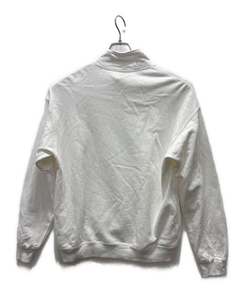 BEAUTY&YOUTH（ビューティーアンドユース）BEAUTY&YOUTH (ビューティーアンドユース) ワンポイントロゴ ハーフジップスウェット ホワイト サイズ:Lの古着・服飾アイテム