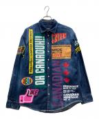 DSQUARED2ディースクエアード）の古着「プリントデニムシャツ」｜ブルー
