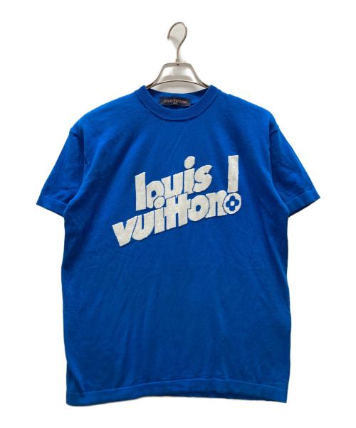LOUIS VUITTON（ルイ ヴィトン）LOUIS VUITTON (ルイ ヴィトン) エブリデイ LV クルーネック ニット ブルー サイズ:XSの古着・服飾アイテム