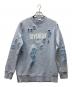 GIVENCHY（ジバンシィ）の古着「デストロイ ロゴプリントスウェット トレーナー」｜スカイブルー