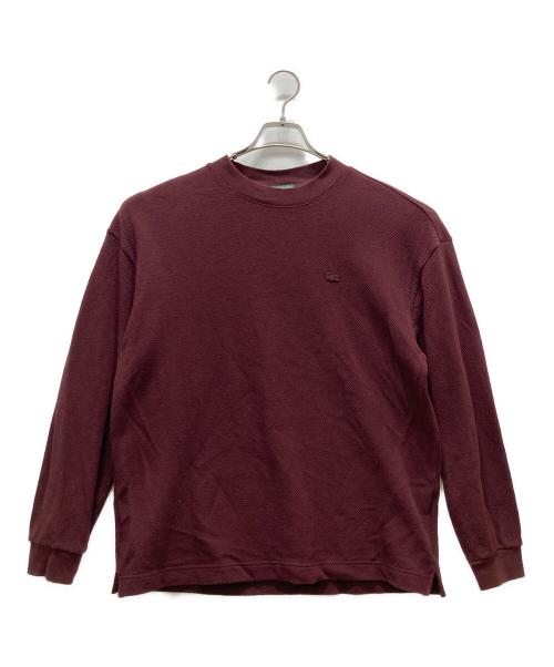 LACOSTE（ラコステ）LACOSTE (ラコステ) ワッフル ロングスリーブカットソー ボルドー サイズ:FR 4の古着・服飾アイテム