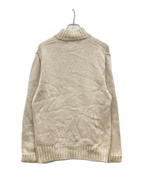 POLO RALPH LAUREN（ポロ・ラルフローレン）POLO RALPH LAUREN (ポロ・ラルフローレン) 星条旗ハーフボタンセーター アイボリー サイズ:Mの古着・服飾アイテム
