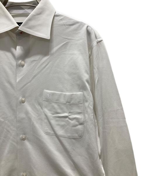 BLACK LABEL CRESTBRIDGE（ブラックレーベル クレストブリッジ）BLACK LABEL CRESTBRIDGE (ブラックレーベル クレストブリッジ) MIYUKIジャージソリッドセミワイドシャツ ホワイト サイズ:Mの古着・服飾アイテム