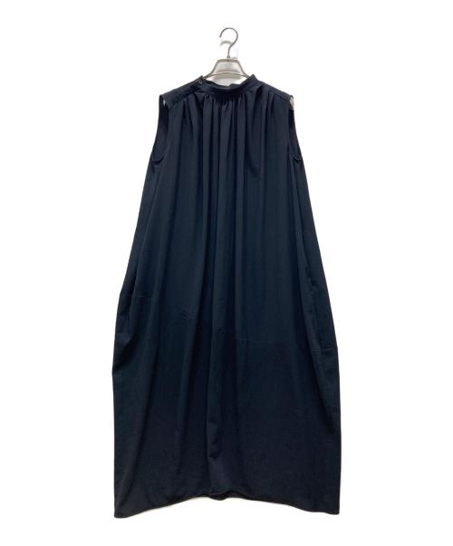 ENFOLD（エンフォルド）ENFOLD (エンフォルド) ノースリーブコクーンワンピース ネイビー サイズ:38の古着・服飾アイテム
