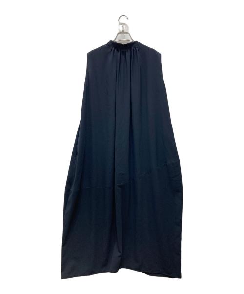 ENFOLD（エンフォルド）ENFOLD (エンフォルド) ノースリーブコクーンワンピース ネイビー サイズ:38の古着・服飾アイテム