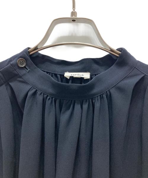 ENFOLD（エンフォルド）ENFOLD (エンフォルド) ノースリーブコクーンワンピース ネイビー サイズ:38の古着・服飾アイテム