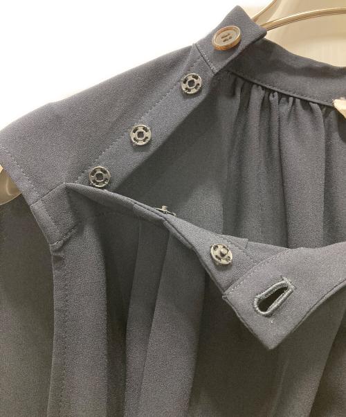 ENFOLD（エンフォルド）ENFOLD (エンフォルド) ノースリーブコクーンワンピース ネイビー サイズ:38の古着・服飾アイテム