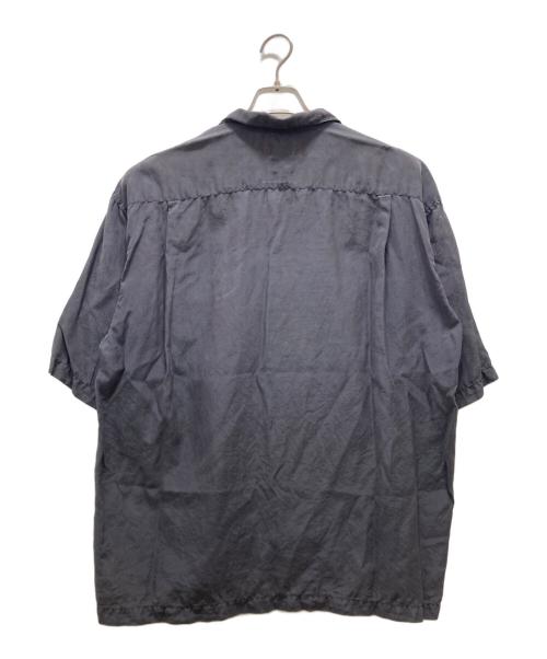 UNFIL（アンフィル）unfil (アンフィル) オープンカラーシャツ/cotton silk twill short sleeve shirt ネイビー サイズ:4の古着・服飾アイテム