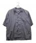 unfil（アンフィル）の古着「オープンカラーシャツ/cotton silk twill short sleeve shirt」｜ネイビー