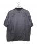 unfil (アンフィル) オープンカラーシャツ/cotton silk twill short sleeve shirt ネイビー サイズ:4：4000円