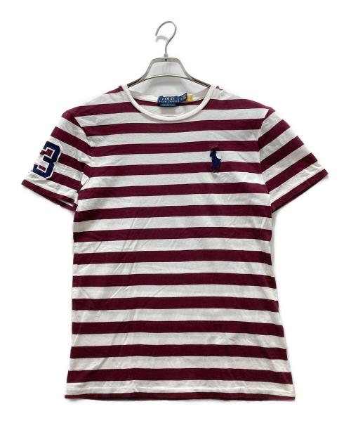 POLO RALPH LAUREN（ポロ・ラルフローレン）POLO RALPH LAUREN (ポロ・ラルフローレン) ボーダーTシャツ ホワイト×ボルドー サイズ:Sの古着・服飾アイテム