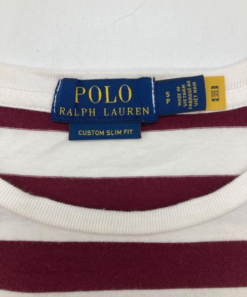 POLO RALPH LAUREN（ポロ・ラルフローレン）POLO RALPH LAUREN (ポロ・ラルフローレン) ボーダーTシャツ ホワイト×ボルドー サイズ:Sの古着・服飾アイテム