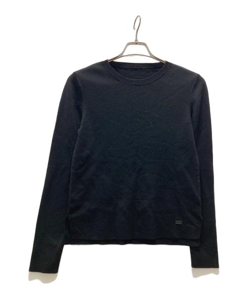 FOXEY（フォクシー）FOXEY (フォクシー) グレースウールクルーネックセーター ブラック サイズ:38の古着・服飾アイテム