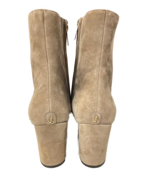 JIMMY CHOO（ジミーチュウ）JIMMY CHOO (ジミーチュウ) サイドジップ スウェードショートブーツ ブラウン サイズ:36の古着・服飾アイテム