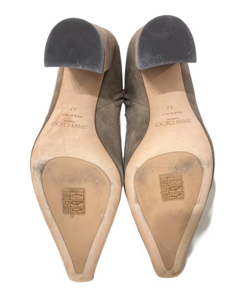 JIMMY CHOO（ジミーチュウ）JIMMY CHOO (ジミーチュウ) サイドジップ スウェードショートブーツ ブラウン サイズ:36の古着・服飾アイテム