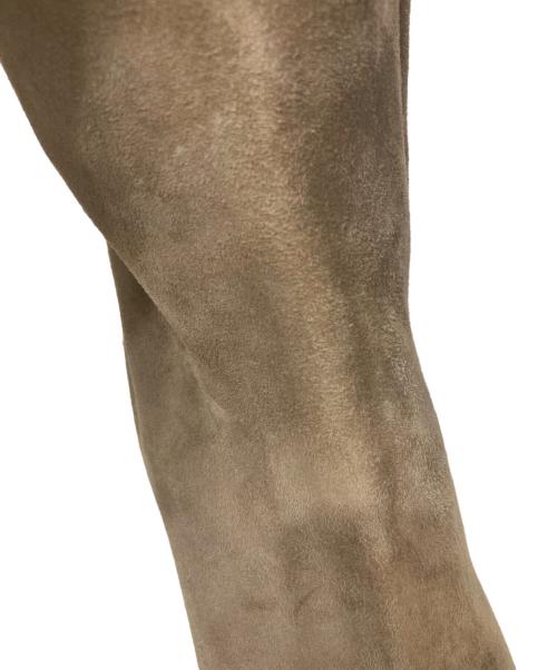 JIMMY CHOO（ジミーチュウ）JIMMY CHOO (ジミーチュウ) サイドジップ スウェードショートブーツ ブラウン サイズ:36の古着・服飾アイテム