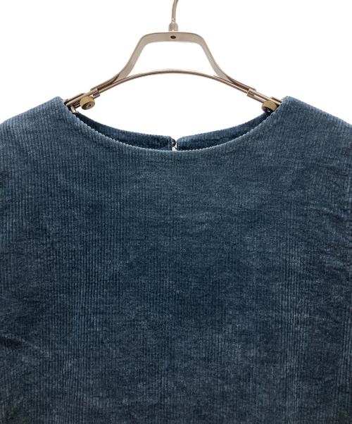 45R（フォーティファイブ・アール）45R (フォーティファイブ・アール) コーデュロイワンピース ネイビーの古着・服飾アイテム