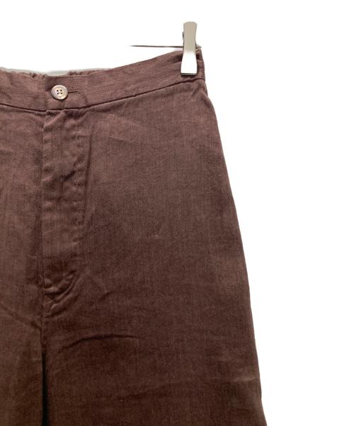 45R（フォーティファイブ・アール）45R (フォーティファイブ・アール) リネン混パンツ ブラウン サイズ:2の古着・服飾アイテム