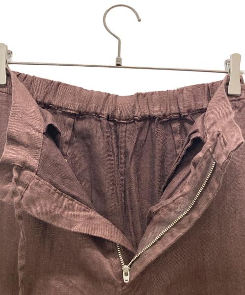 45R（フォーティファイブ・アール）45R (フォーティファイブ・アール) リネン混パンツ ブラウン サイズ:2の古着・服飾アイテム