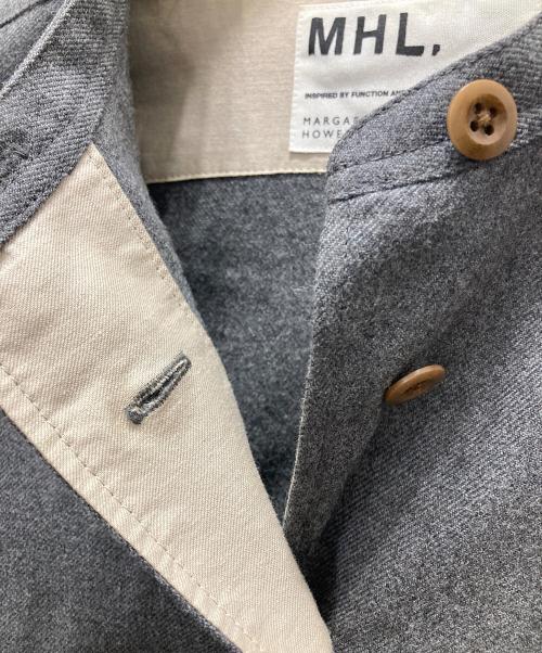 MHL（エムエイチエル）MHL (エムエイチエル) バンドカラープルオーバーワンピース グレー サイズ:2の古着・服飾アイテム