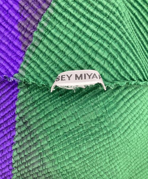 ISSEY MIYAKE（イッセイミヤケ）ISSEY MIYAKE (イッセイミヤケ) プリーツカットソー グリーン サイズ:不明の古着・服飾アイテム