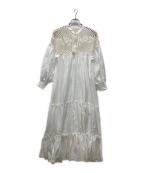 KOH.styleコースタイル）の古着「クロシェ切替ワンピース」｜ホワイト