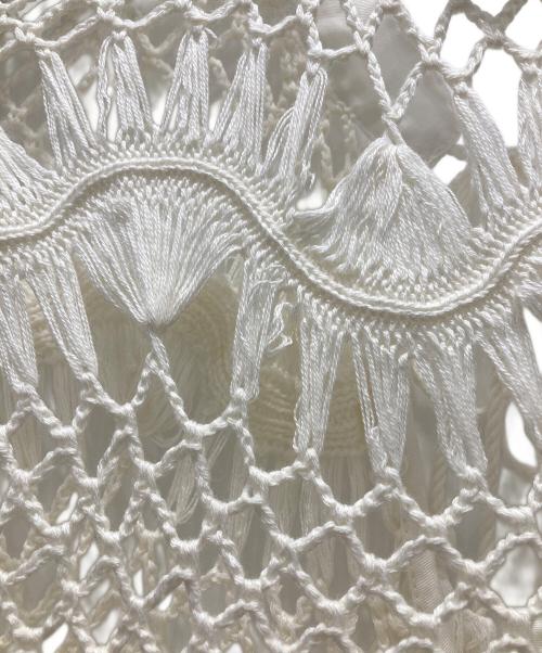 KOH.style（コースタイル）KOH.style (コースタイル) クロシェ切替ワンピース ホワイト サイズ:Fの古着・服飾アイテム