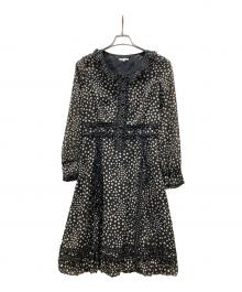 TO BE CHIC（トゥービーシック）の古着「ドットワンピース」｜ブラック