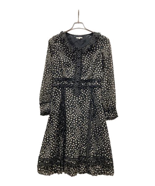 TO BE CHIC（トゥービーシック）TO BE CHIC (トゥービーシック) ドットワンピース ブラック サイズ:40の古着・服飾アイテム