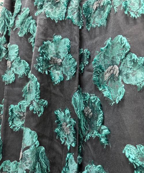 Diagram（ダイアグラム）Diagram (ダイアグラム) フリンジ フラワージャガード フレアスカート グリーン サイズ:36の古着・服飾アイテム