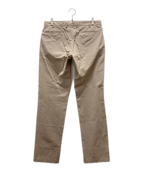 INCOTEX（インコテックス）INCOTEX (インコテックス) チェック柄スラックス ブラウン サイズ:50の古着・服飾アイテム