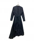 theoryセオリー）の古着「アシンメトリーシャツワンピース」｜ブラック