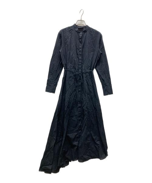 theory（セオリー）theory (セオリー) アシンメトリーシャツワンピース ブラック サイズ:2の古着・服飾アイテム