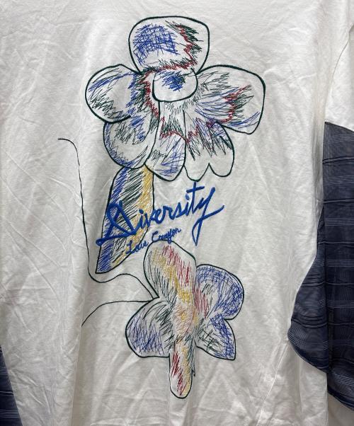 Lois CRAYON（ロイスクレヨン）Lois CRAYON (ロイスクレヨン) アシンメトリー切替ワンピース ホワイト サイズ:Mの古着・服飾アイテム