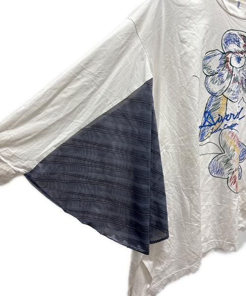 Lois CRAYON（ロイスクレヨン）Lois CRAYON (ロイスクレヨン) アシンメトリー切替ワンピース ホワイト サイズ:Mの古着・服飾アイテム