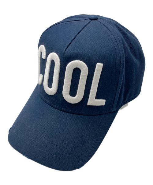 DSQUARED2（ディースクエアード）DSQUARED2 (ディースクエアード) COOL刺繍 ベースボールキャップ ネイビーの古着・服飾アイテム