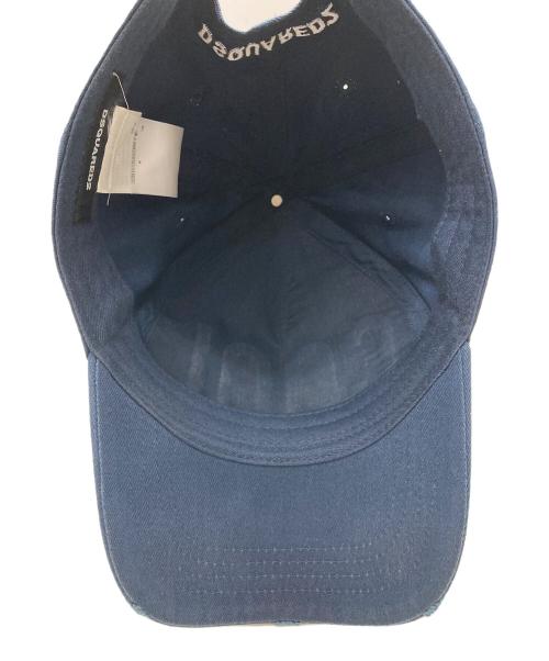 DSQUARED2（ディースクエアード）DSQUARED2 (ディースクエアード) COOL刺繍 ベースボールキャップ ネイビーの古着・服飾アイテム